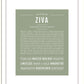 Ziva | Name Art Print