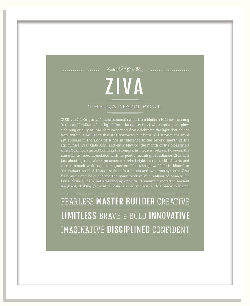 Ziva | Name Art Print