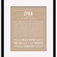 Ziva | Name Art Print