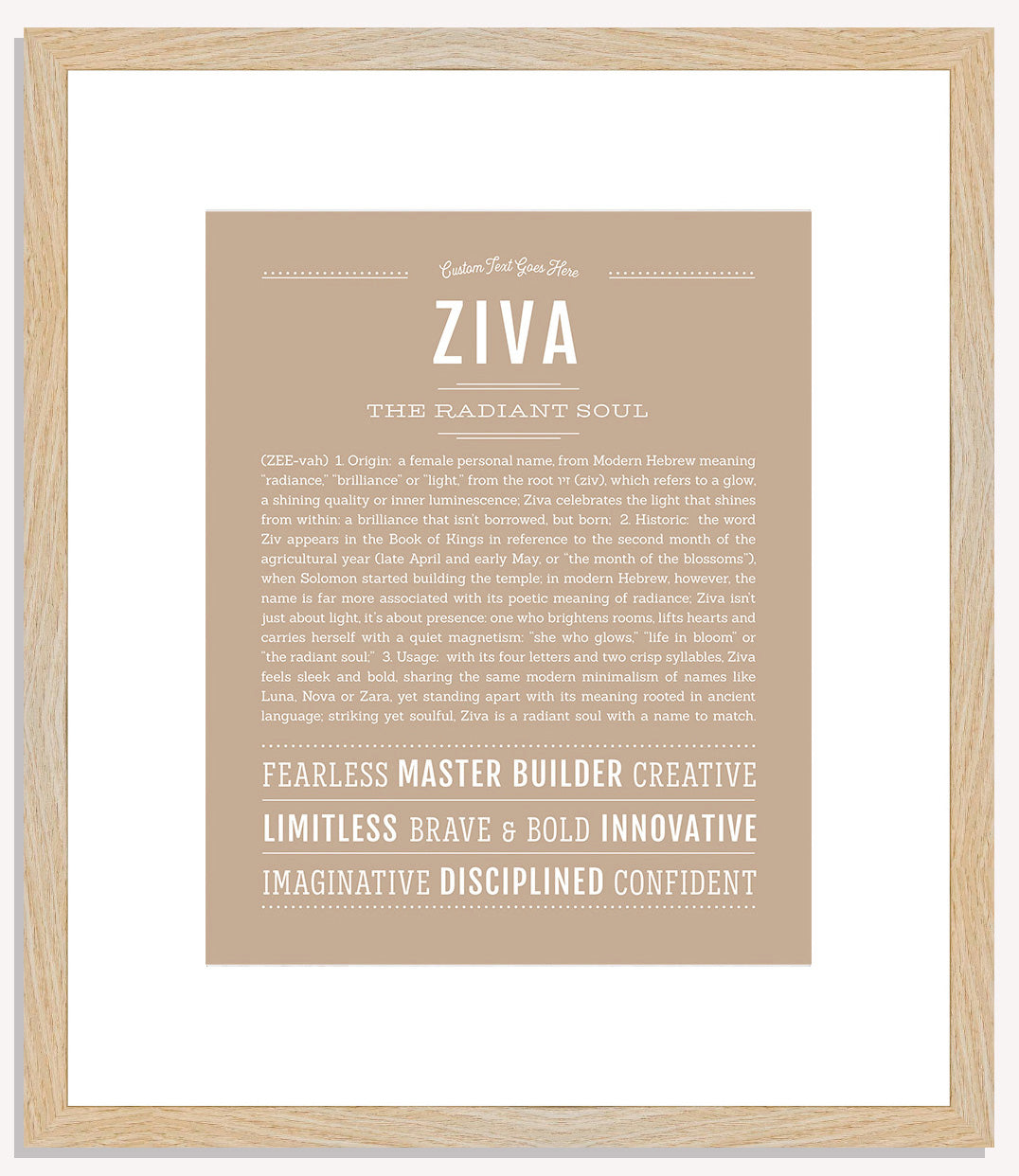 Ziva | Name Art Print