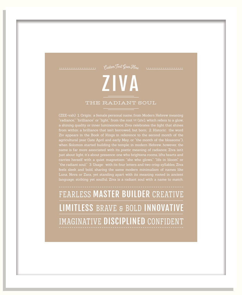 Ziva | Name Art Print