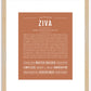 Ziva | Name Art Print