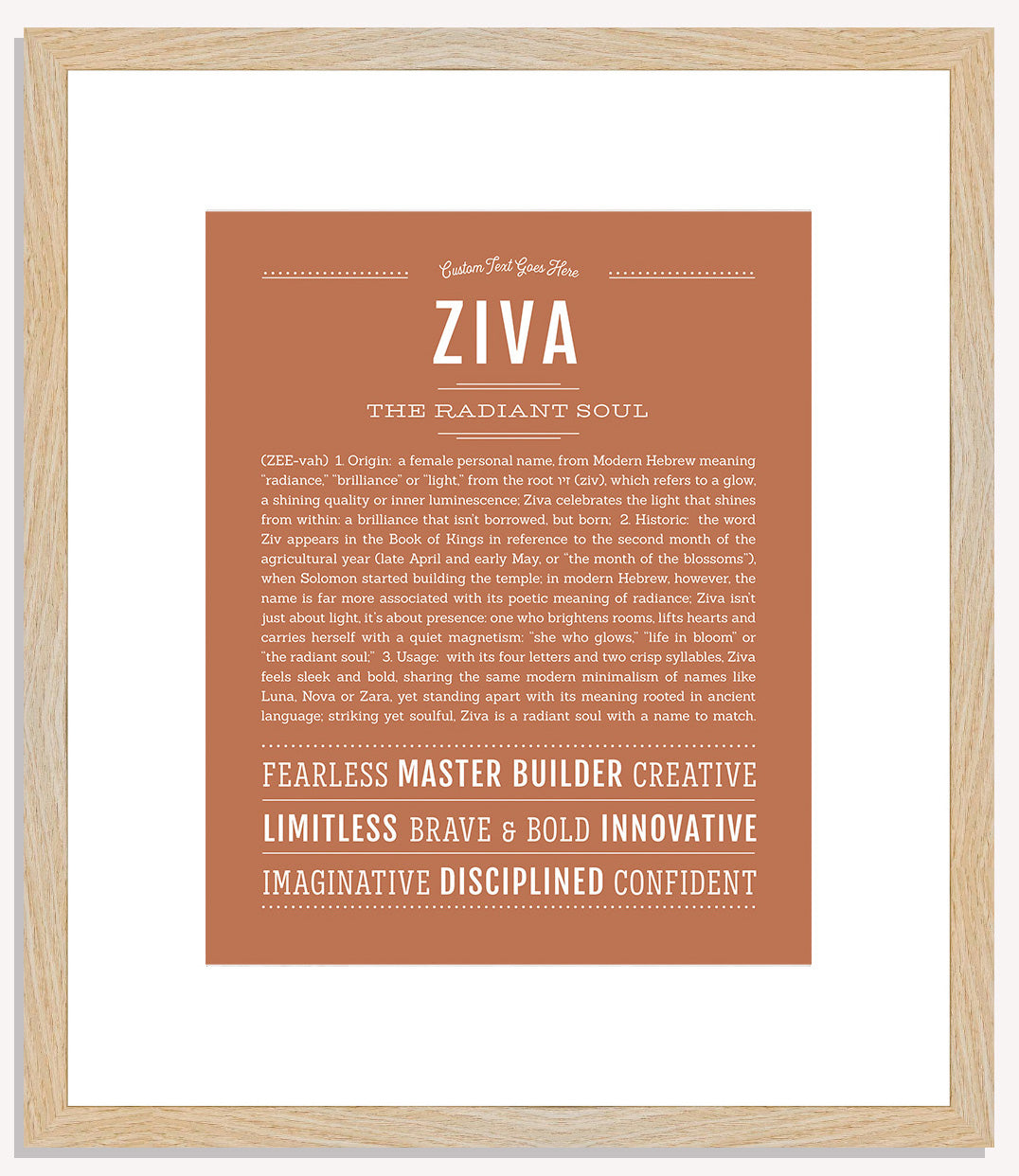 Ziva | Name Art Print