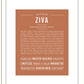 Ziva | Name Art Print