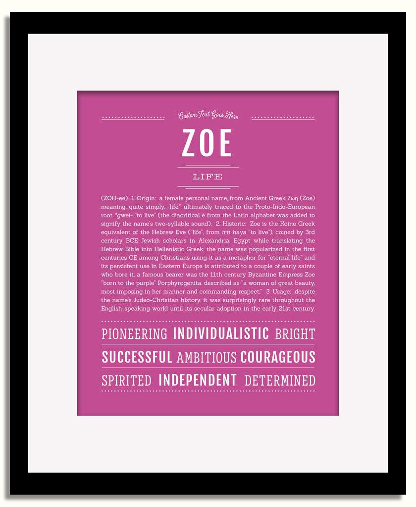 Frame Options | Dark Pink | Black Frame, Matted