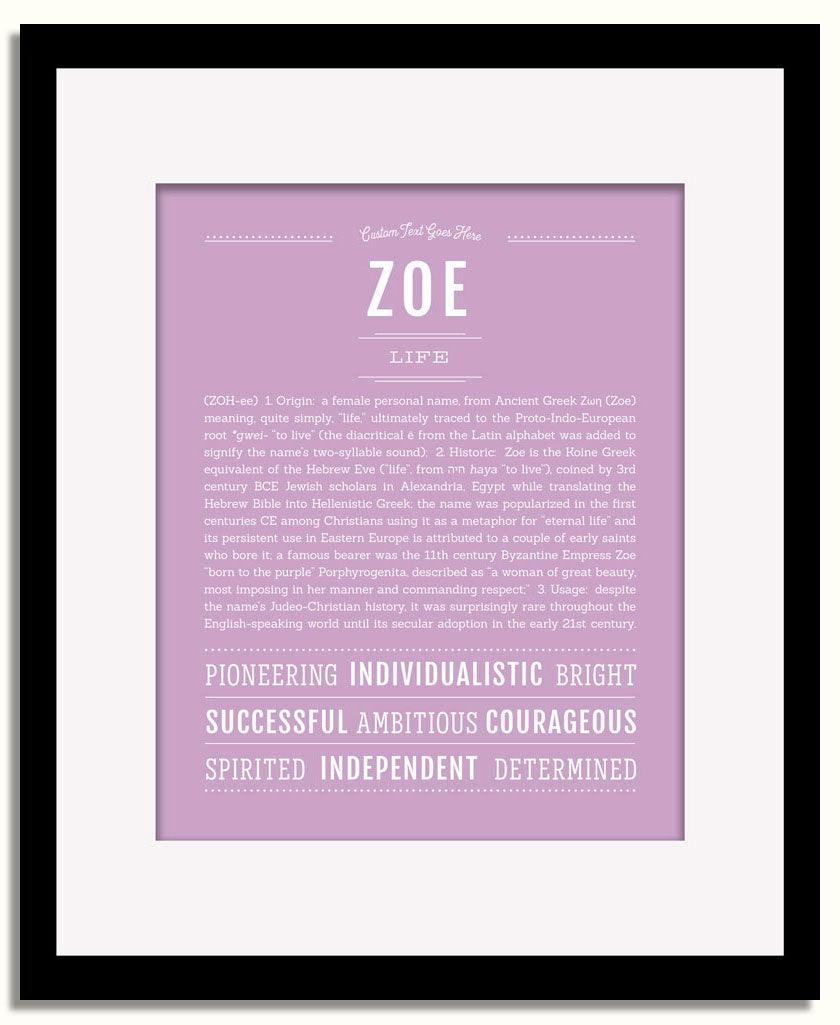 Frame Options | Lilac | Black Frame, Matted