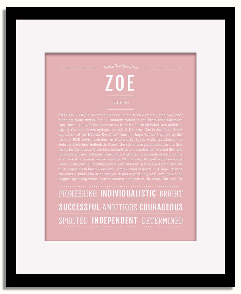 Frame Options | Dusty Rose | Black Frame, Matted