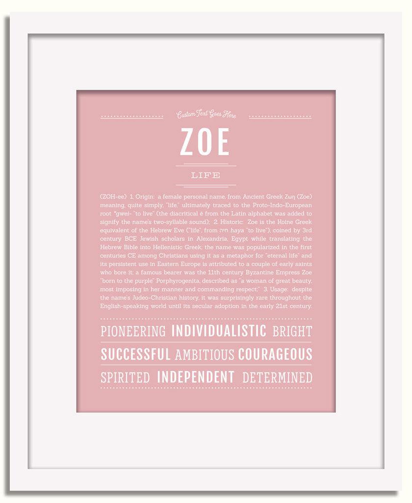 Frame Options | Dusty Rose | White Frame, Matted