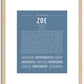 Zoe | Name Art Print