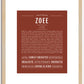 Zoee | Name Art Print