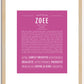 Zoee | Name Art Print