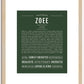 Zoee | Name Art Print