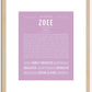 Zoee | Name Art Print