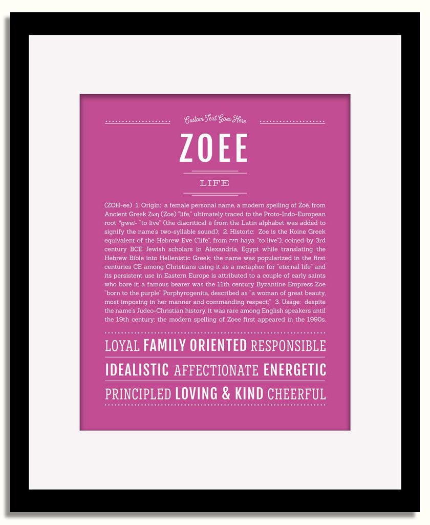 Frame Options | Dark Pink | Black Frame, Matted