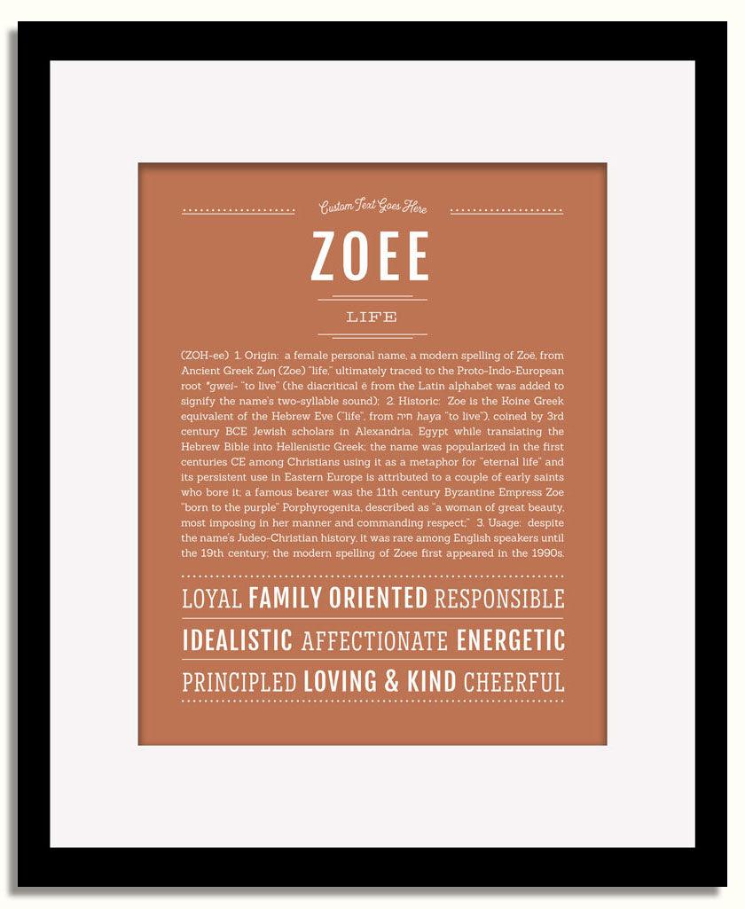 Frame Options | Terra Cotta | Black Frame, Matted