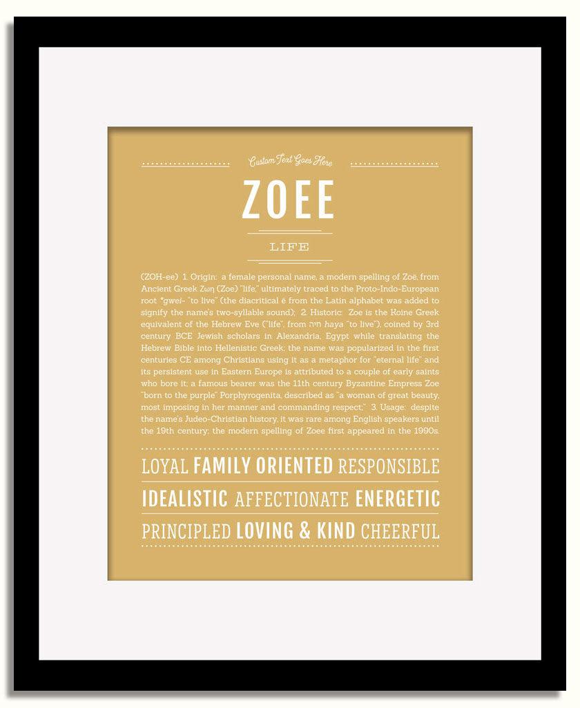 Frame Options | Matte Gold | Black Frame, Matted