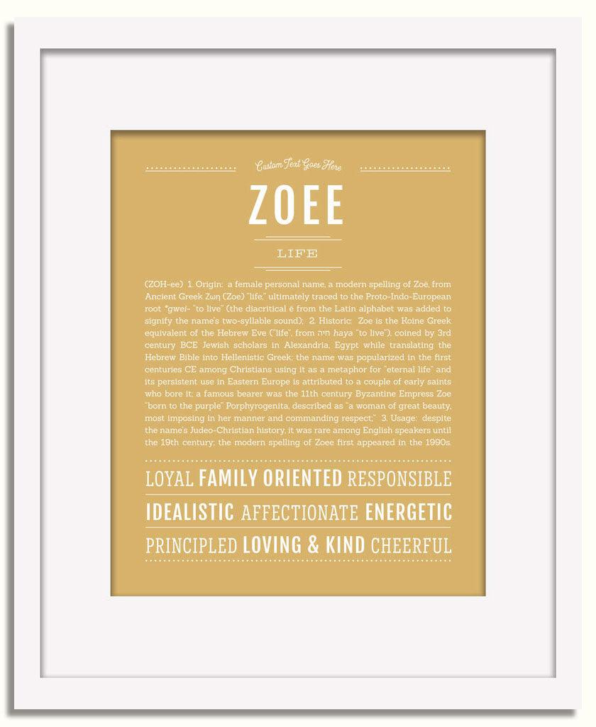 Frame Options | Matte Gold | White Frame, Matted