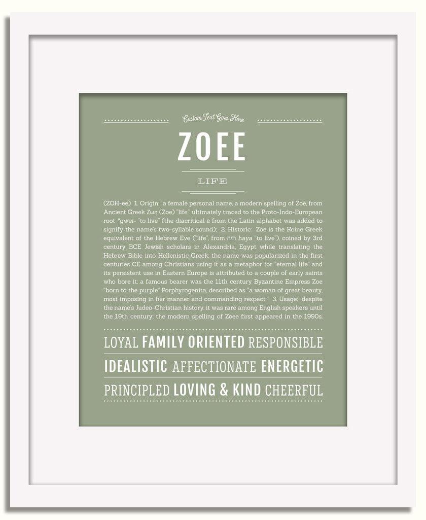 Frame Options | Sage | White Frame, Matted