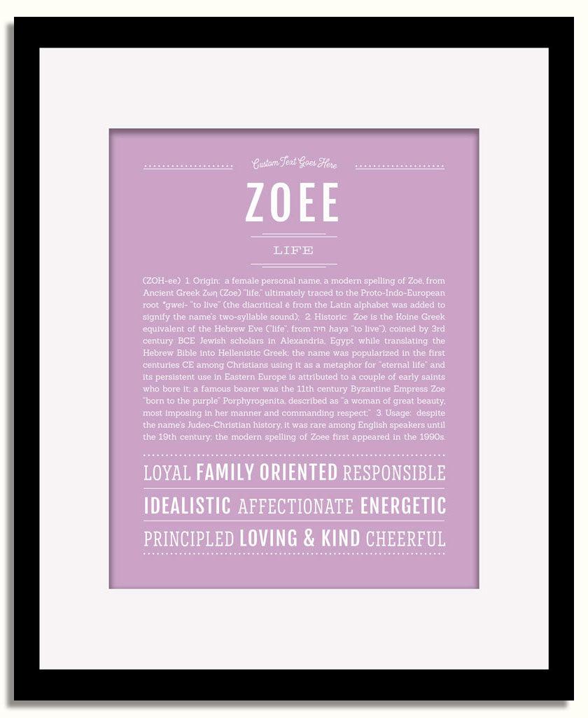 Frame Options | Lilac | Black Frame, Matted