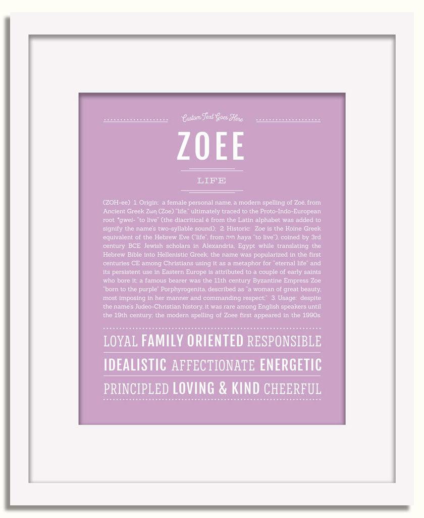 Frame Options | Lilac | White Frame, Matted