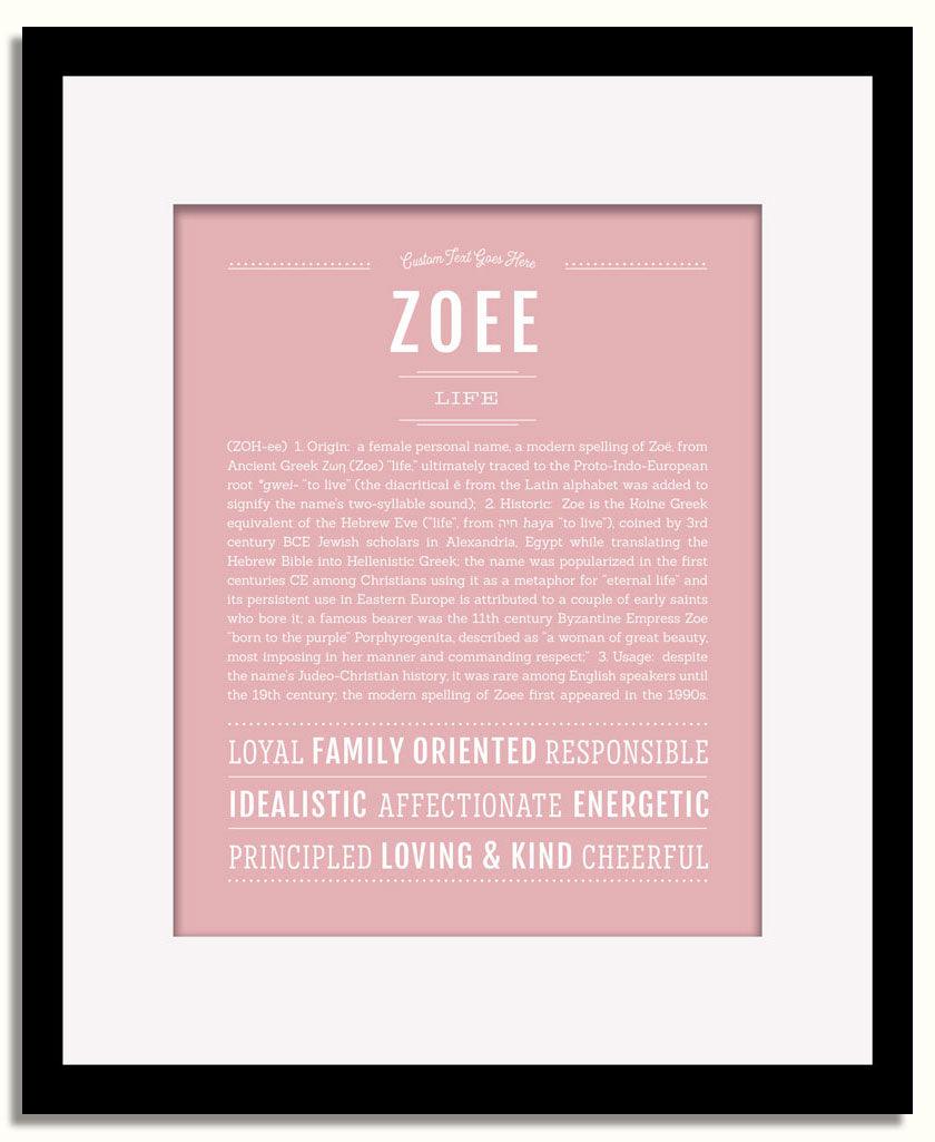 Frame Options | Dusty Rose | Black Frame, Matted