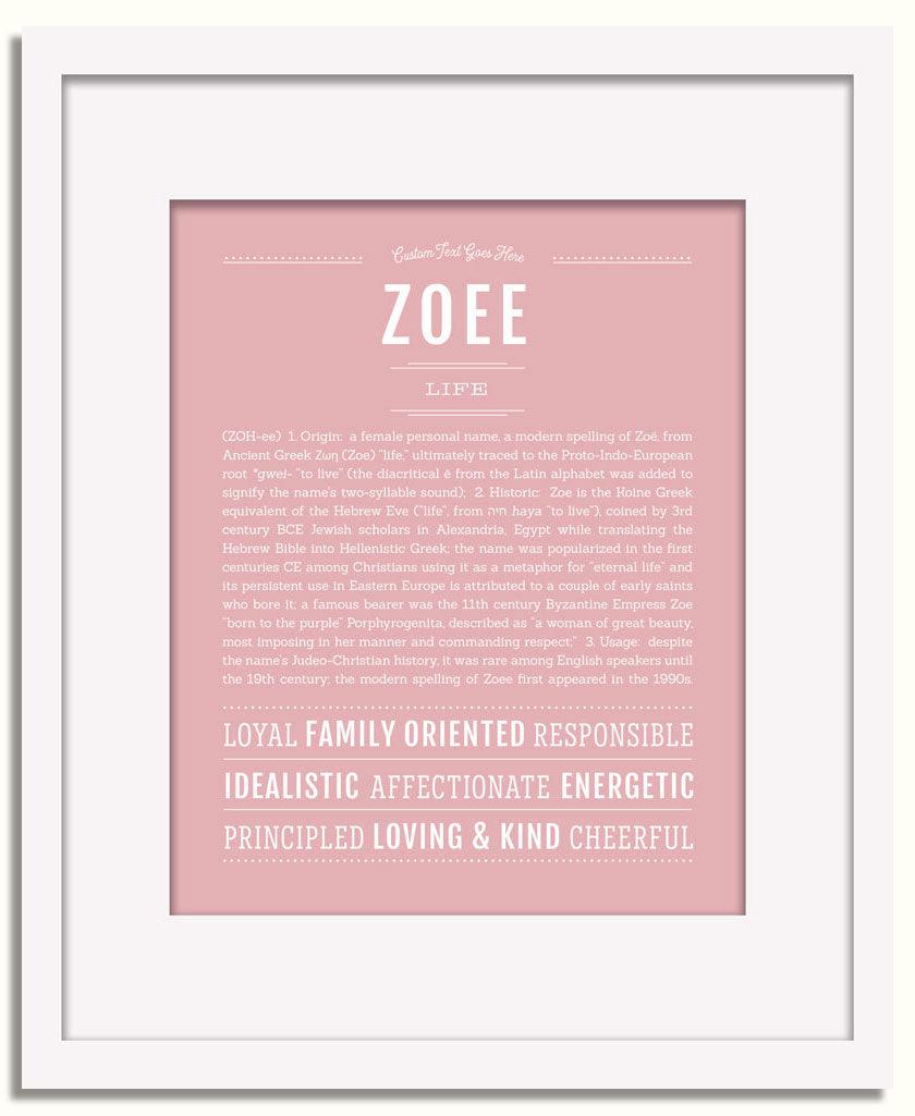 Frame Options | Dusty Rose | White Frame, Matted