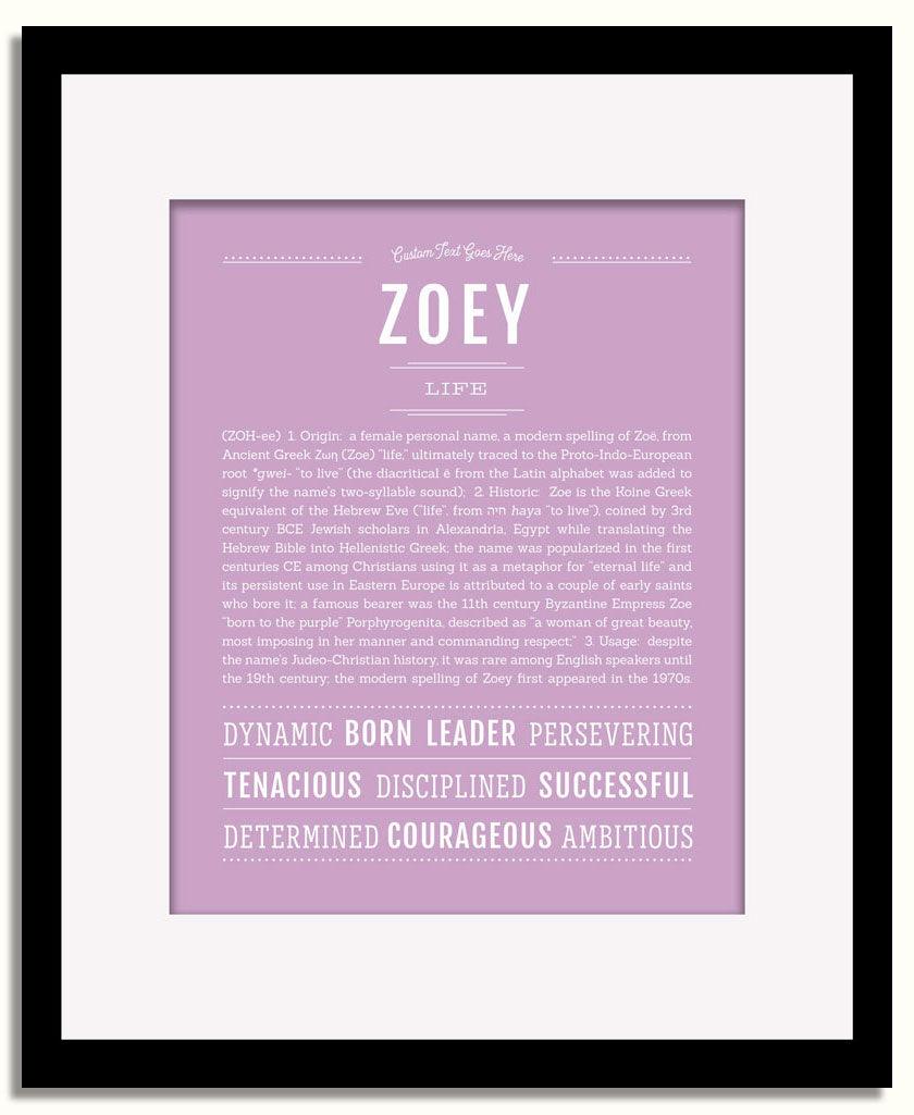 Frame Options | Lilac | Black Frame, Matted