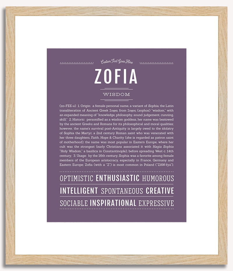 Zofia | Name Art Print