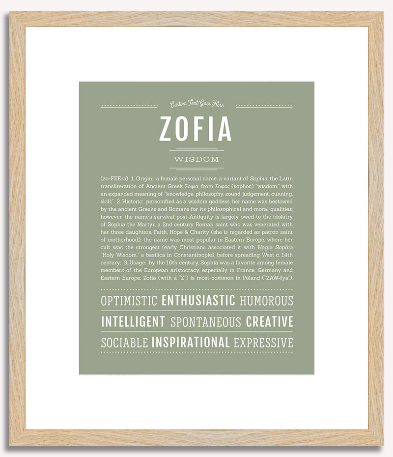 Zofia | Name Art Print