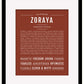 Zoraya | Name Art Print