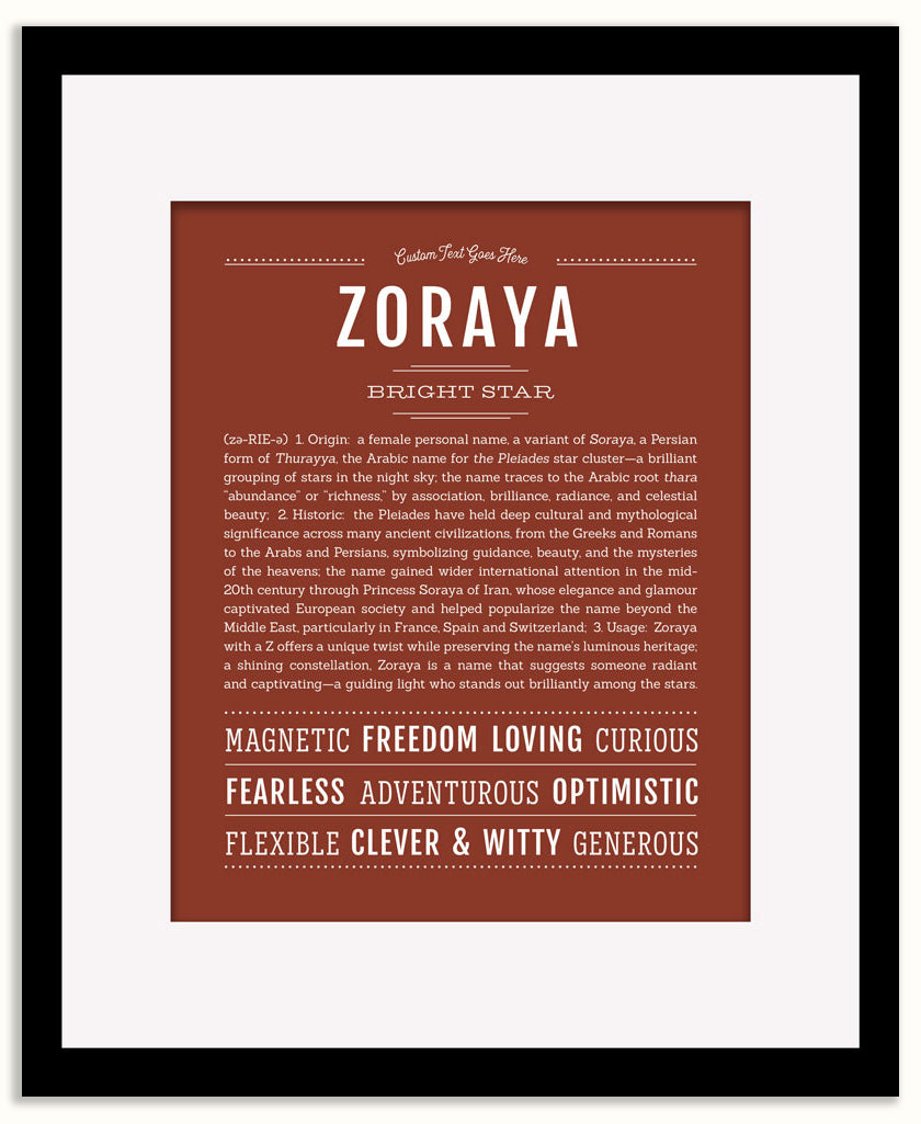 Zoraya | Name Art Print