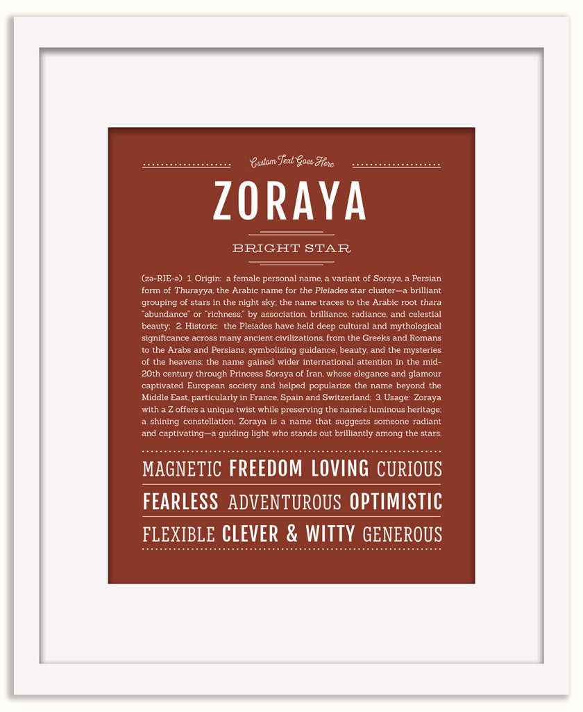 Zoraya | Name Art Print