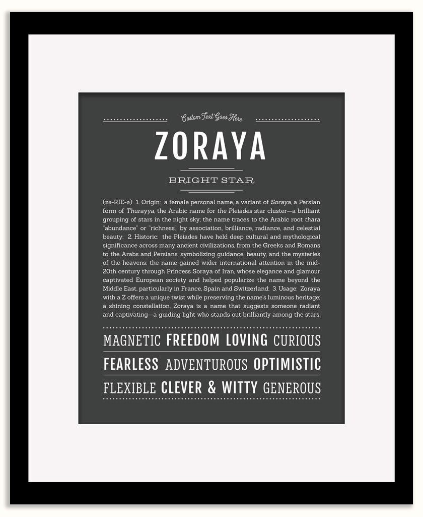 Zoraya | Name Art Print