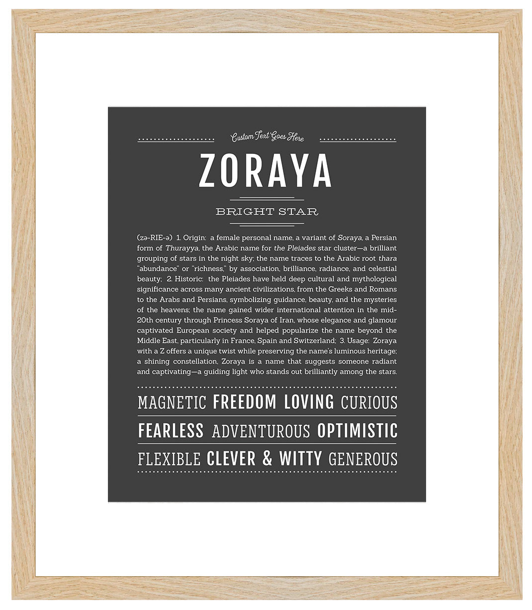 Zoraya | Name Art Print