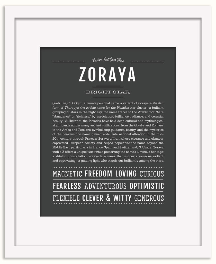 Zoraya | Name Art Print