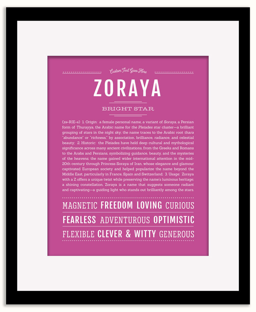 Zoraya | Name Art Print