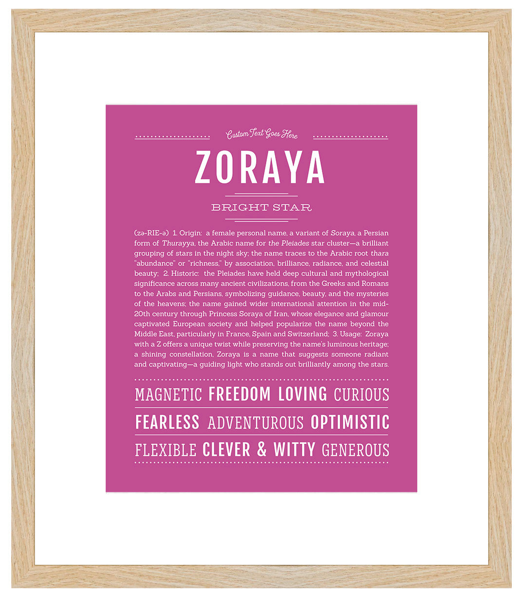Zoraya | Name Art Print