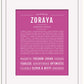 Zoraya | Name Art Print