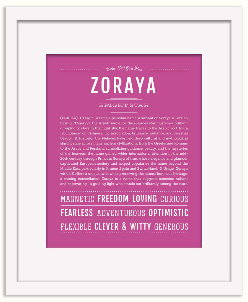 Zoraya | Name Art Print