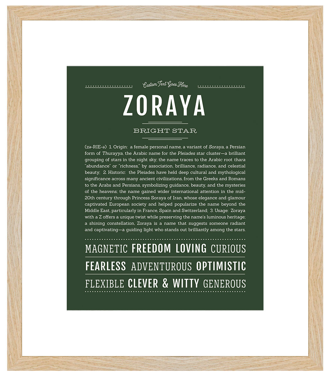 Zoraya | Name Art Print