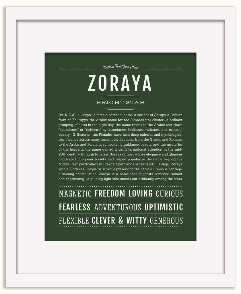 Zoraya | Name Art Print