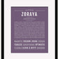 Zoraya | Name Art Print