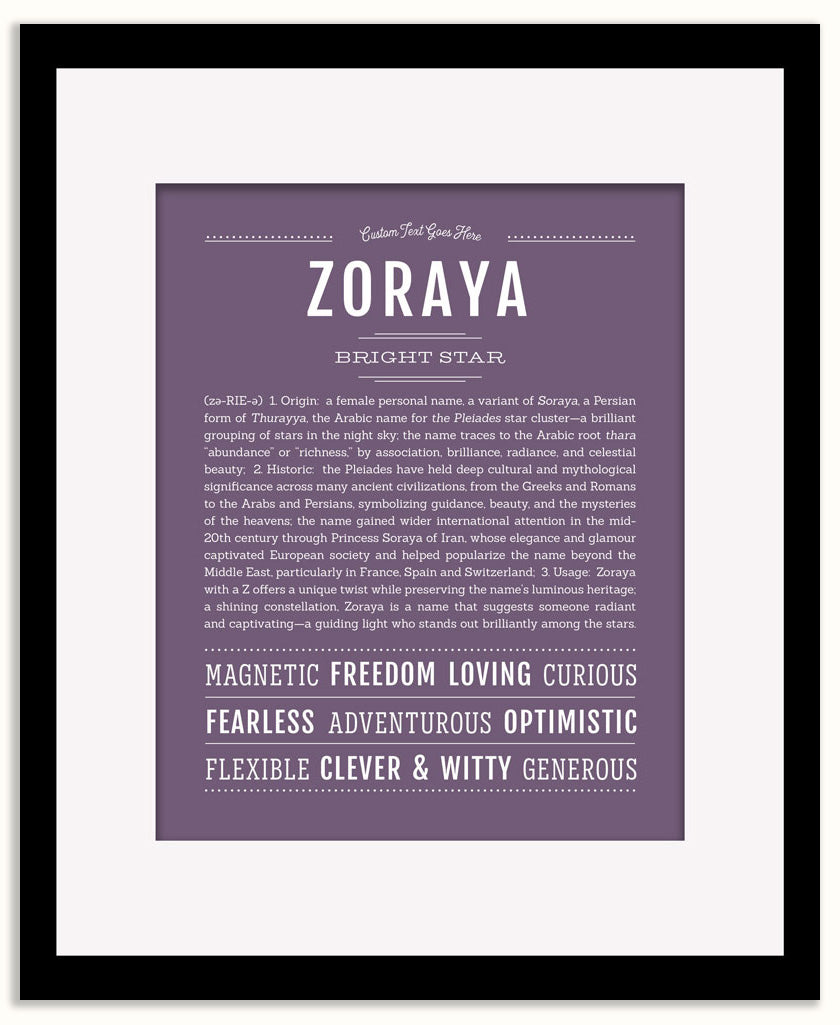 Zoraya | Name Art Print