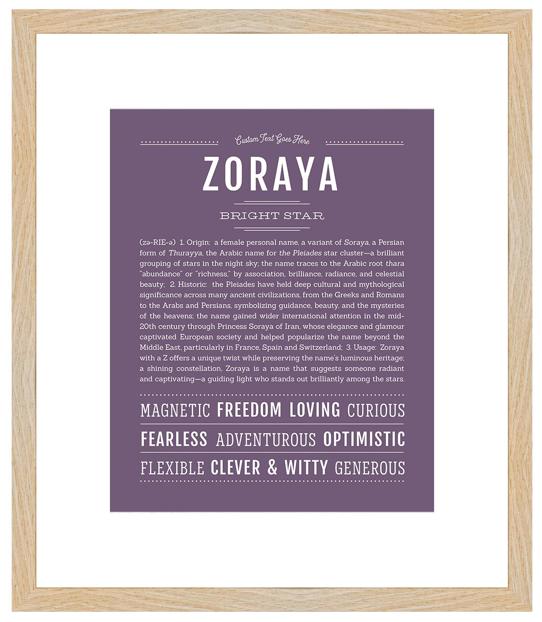 Zoraya | Name Art Print