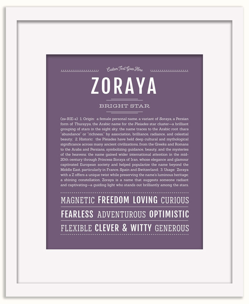 Zoraya | Name Art Print