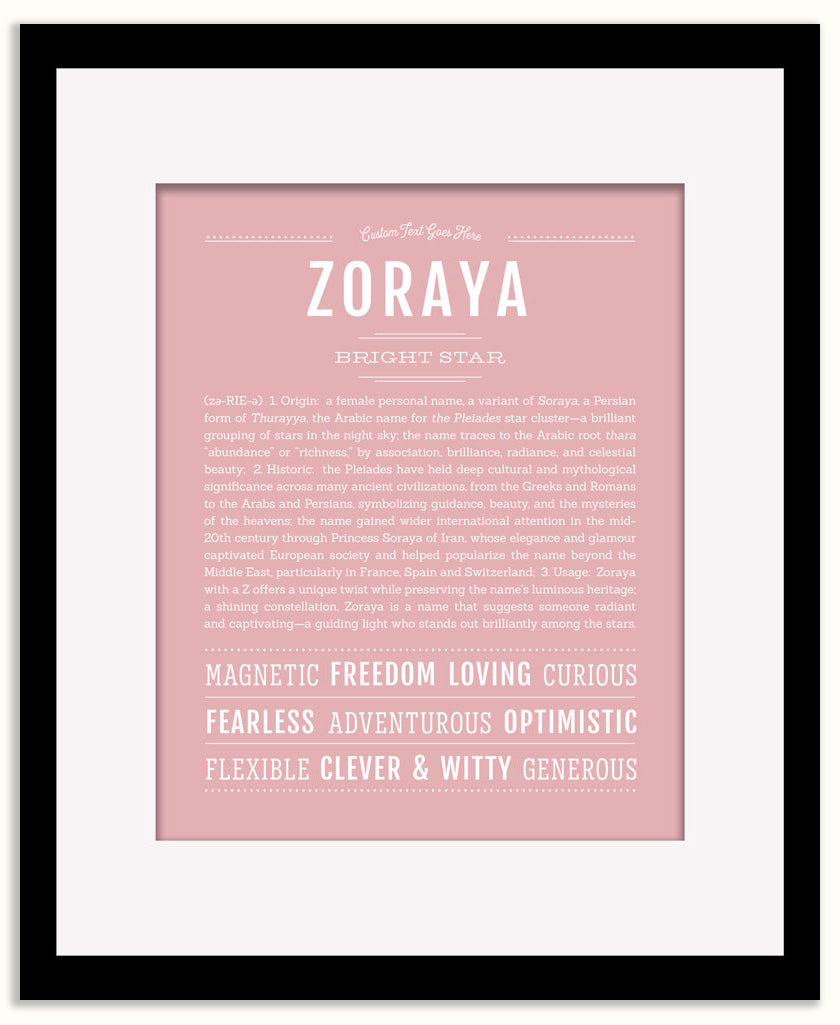 Zoraya | Name Art Print
