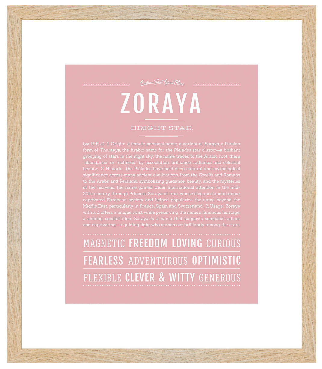 Zoraya | Name Art Print