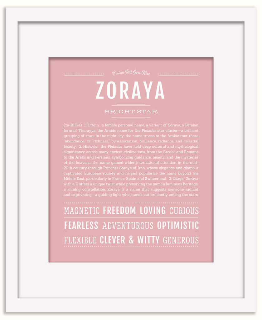 Zoraya | Name Art Print