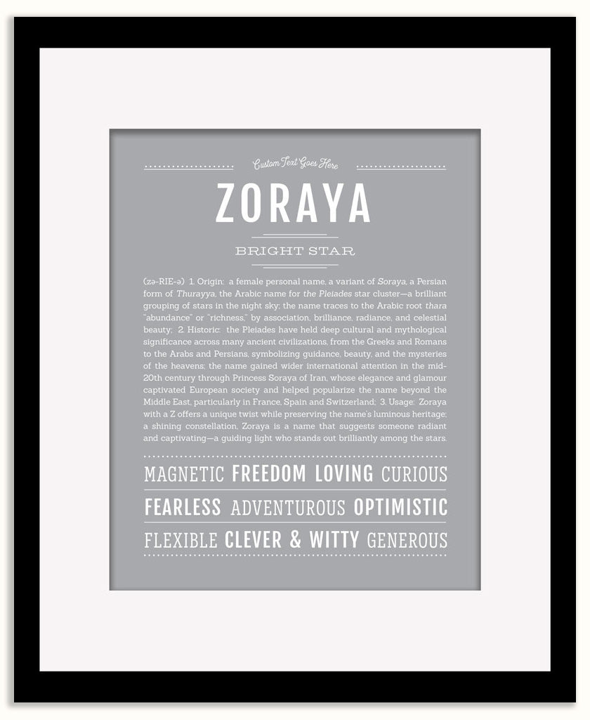 Zoraya | Name Art Print