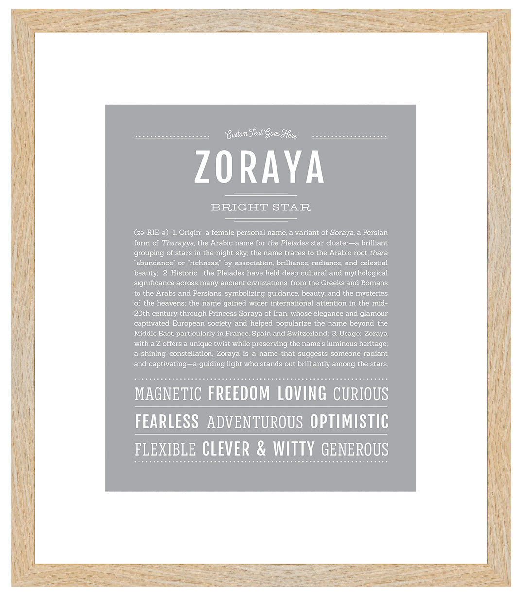 Zoraya | Name Art Print